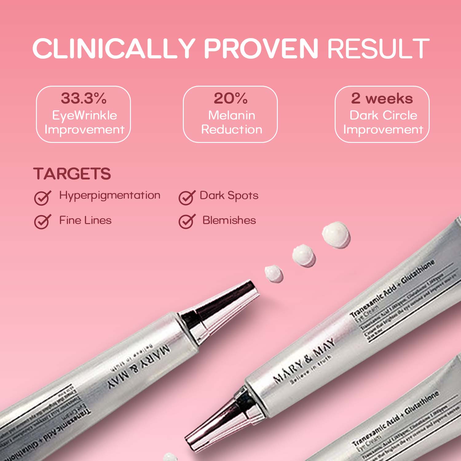 MARY & MAY Tranexamic Acid+ Glutathione Eye Cream