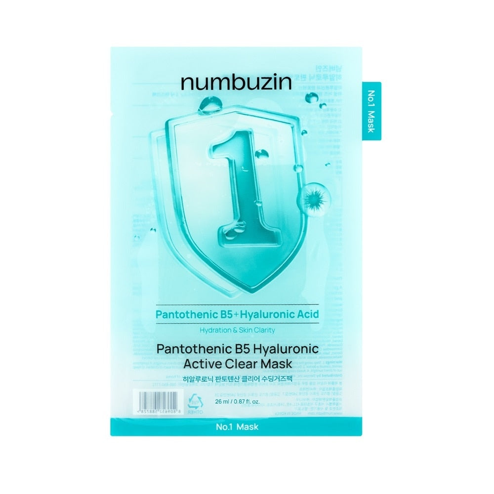 Numbuzin No 1 Pantthenic B5 Hyaluronic Active Clear Mask (Pantothenic B5+ Hyaluronic acid)
