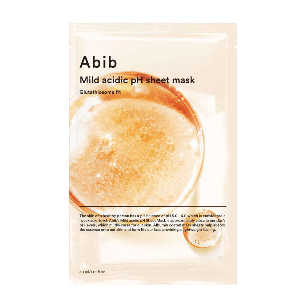 Abib Mild Acidic Ph Sheet mask Gluathiosome FitAbibMENA GLAM