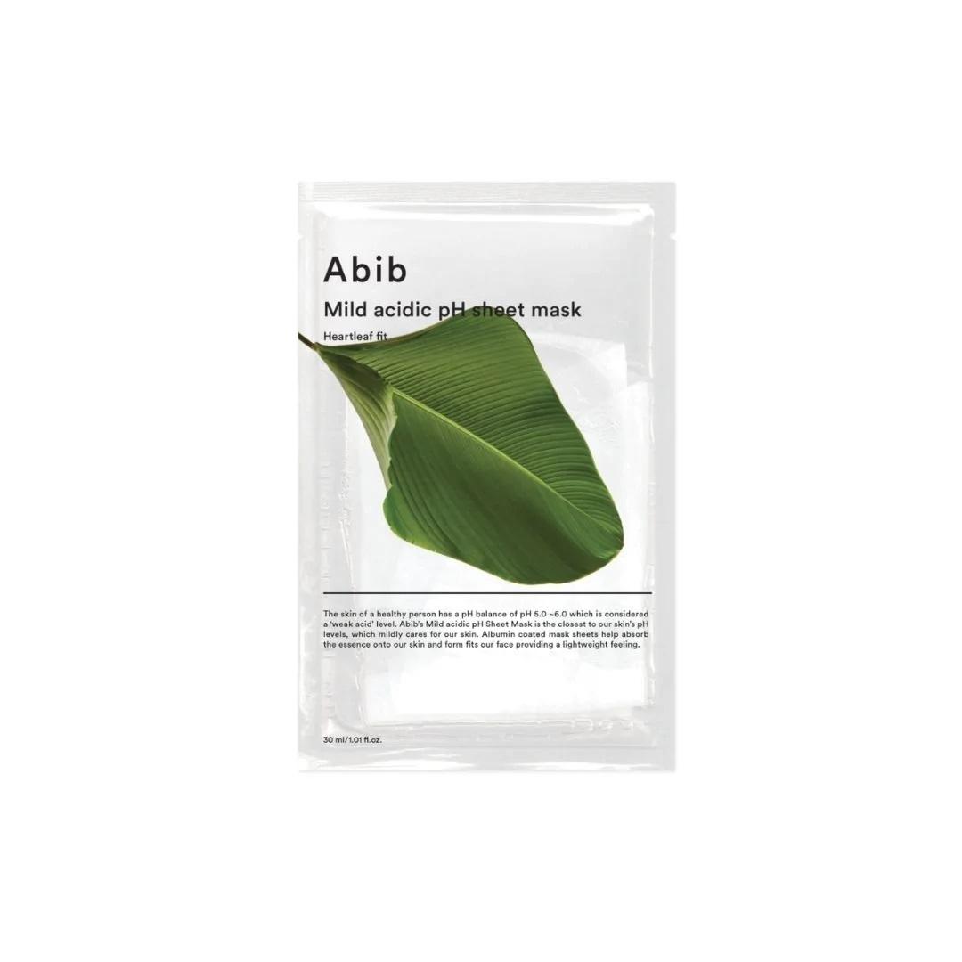 Abib Mild Acidic Ph Sheet mask Heartleaf FitAbibMENA GLAM