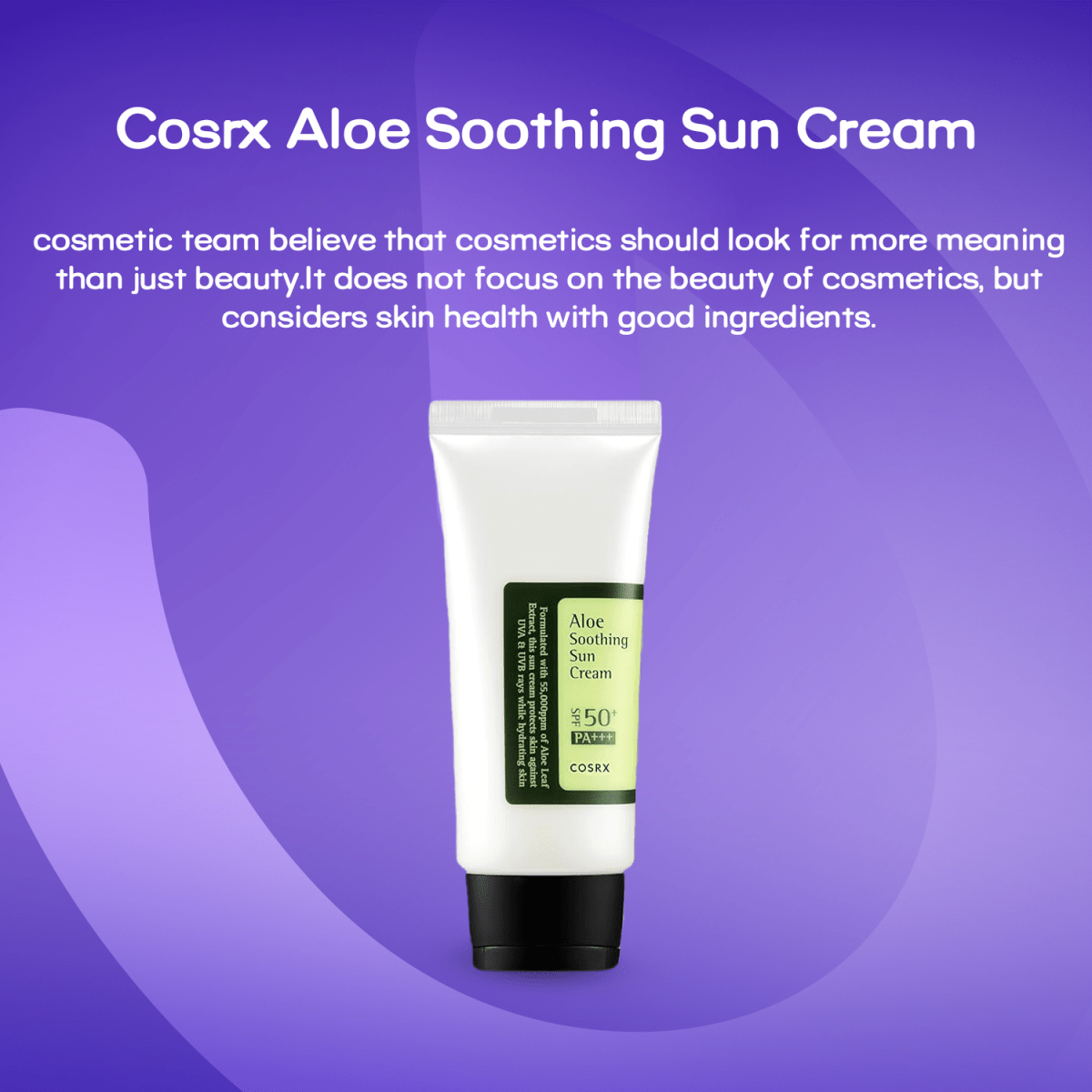 Cosrx Aloe Soothing Sun Cream Spf 50+CosrxMENA GLAM
