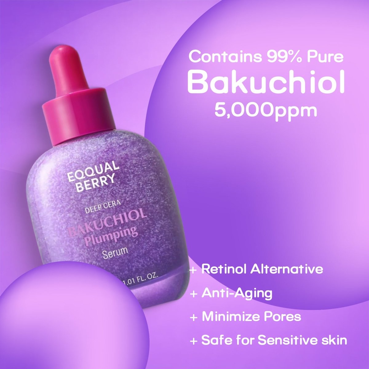 EQQUALBERRY - Bakuchiol Plumping Serum 30mlEQQUALBERRYMENA GLAM