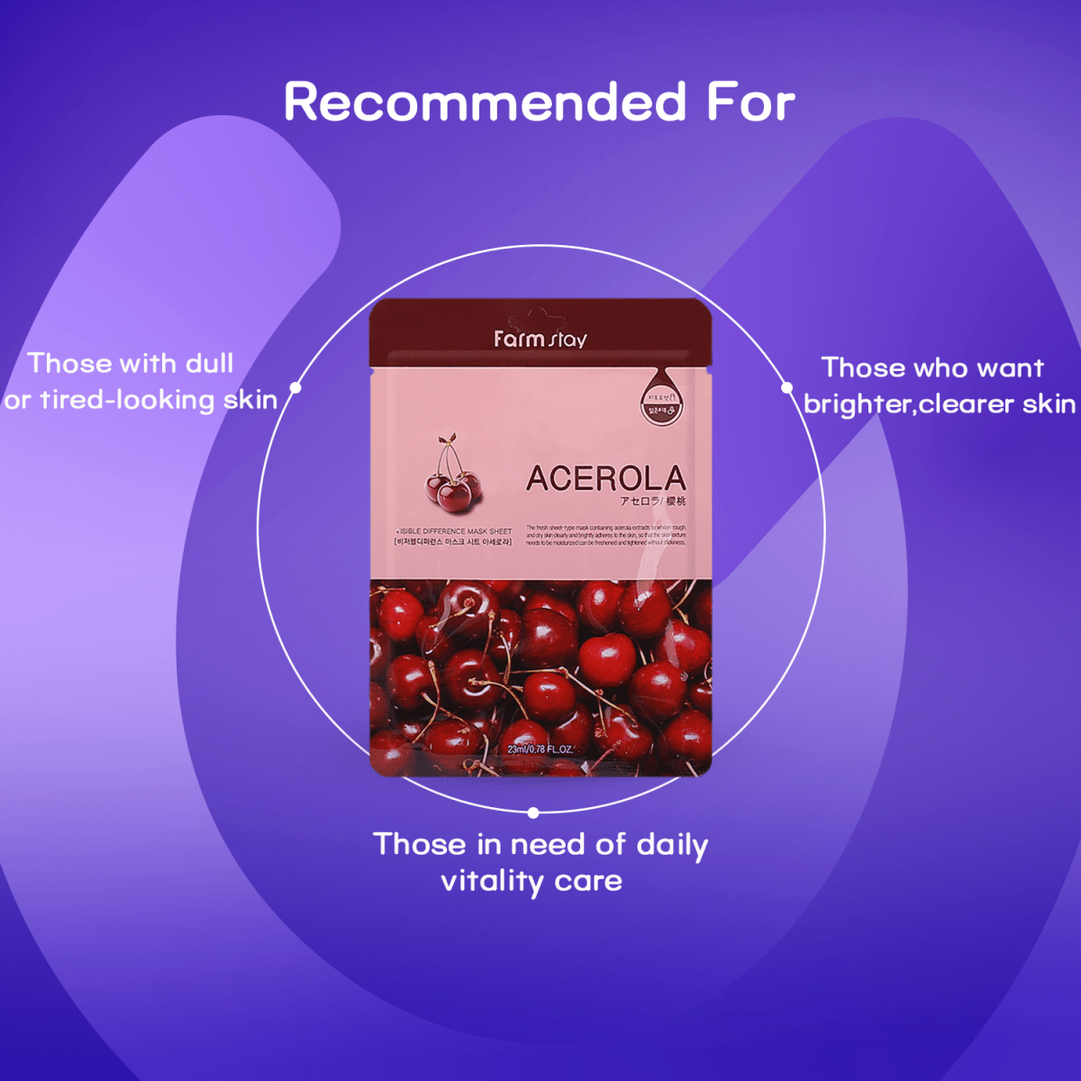 Farm Stay Visible Difference Mask Sheet - AcerolaFarm StayMENA GLAM