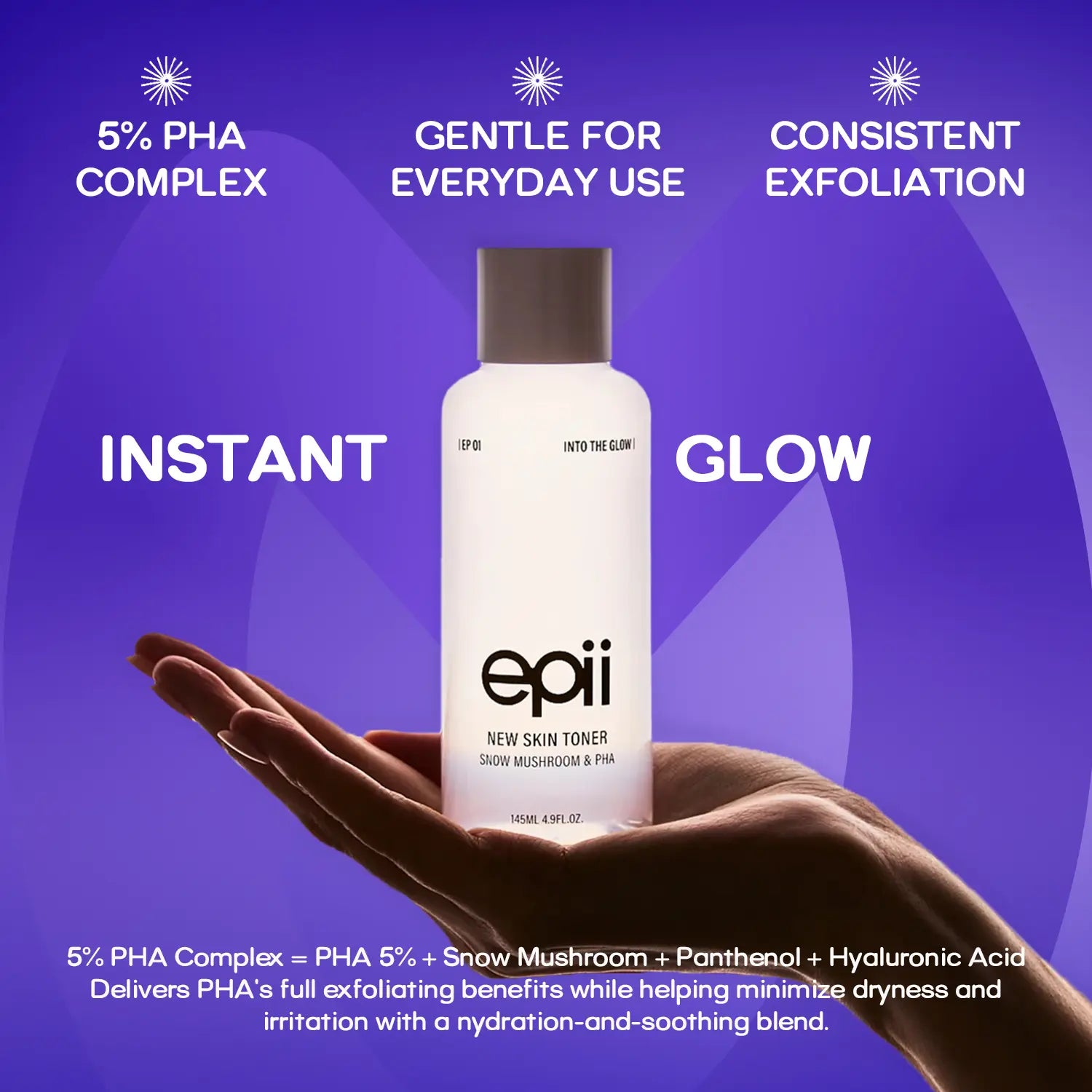 Epii New Skin Toner - Snow Mushroom & PHA 