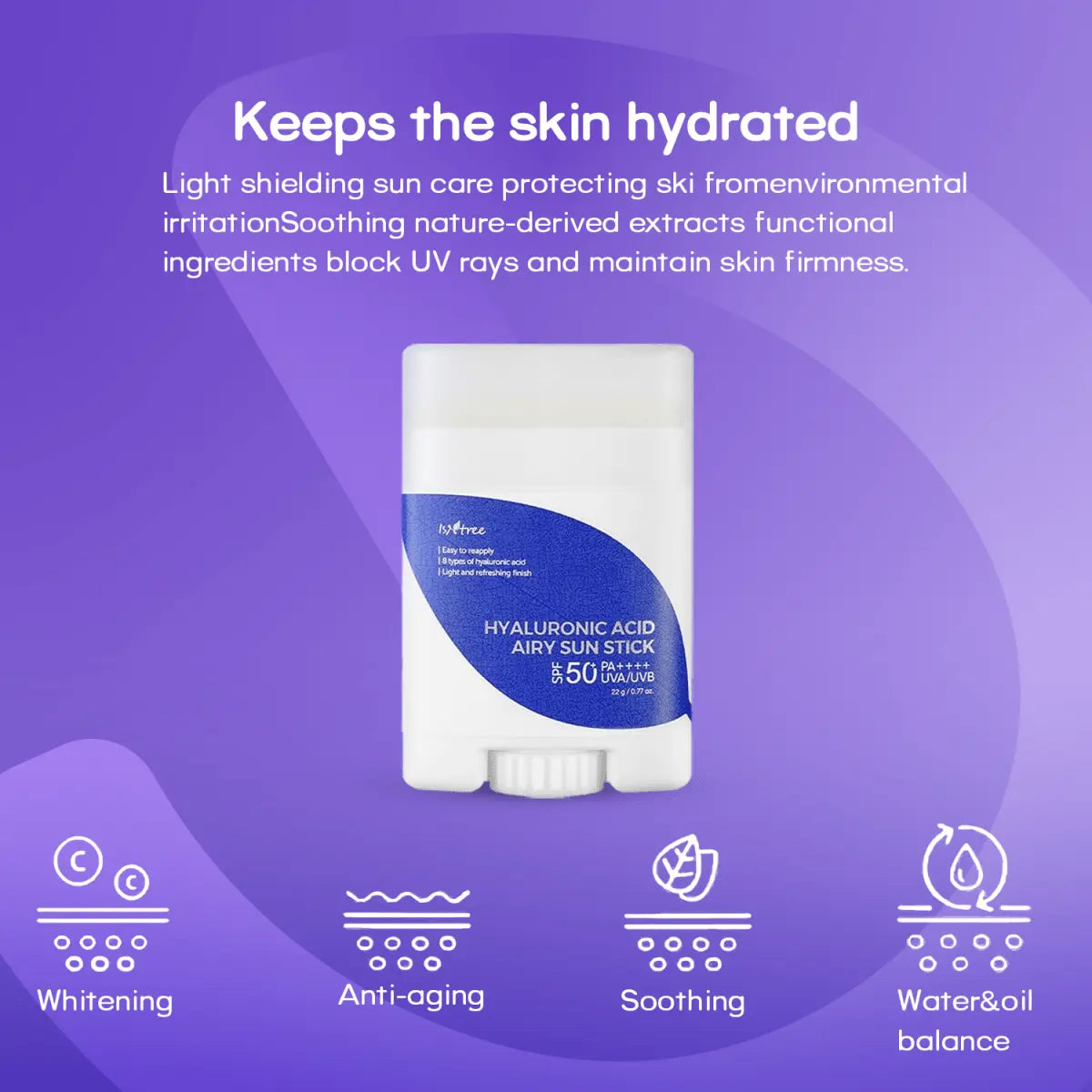 Isntree Hyaluronic Acid Airy Sun Stick Spf 50+IsntreeMENA GLAM
