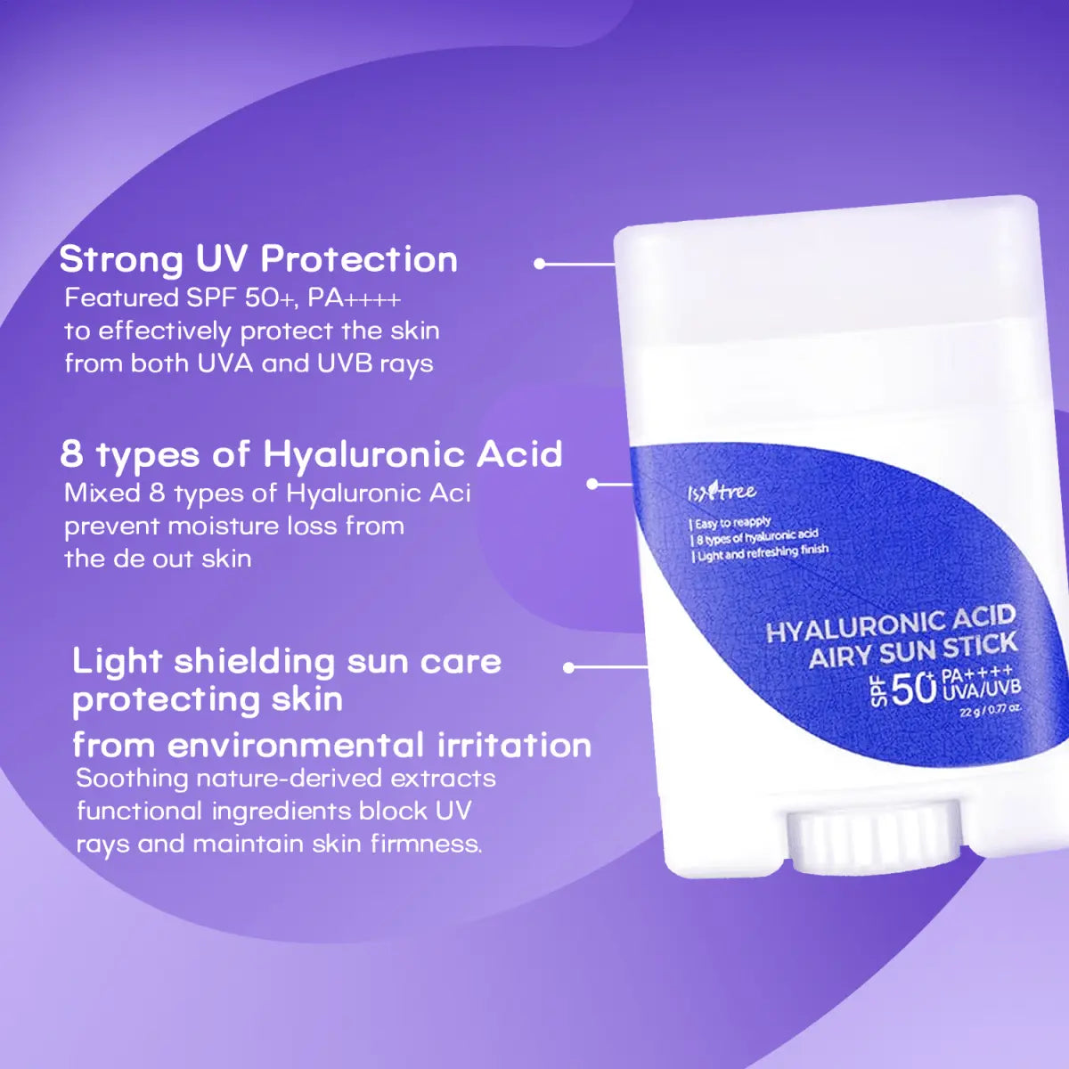 Isntree Hyaluronic Acid Airy Sun Stick Spf 50+IsntreeMENA GLAM