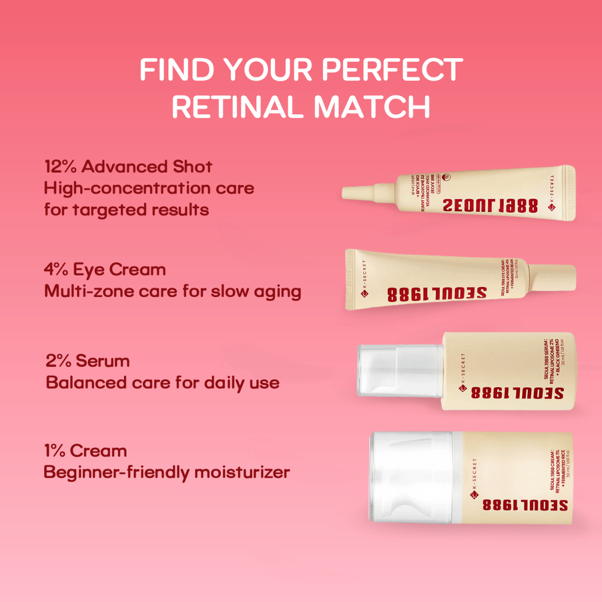 K - Secret SEOUL 1988 Cream : Retinal Liposome 1% + Fermented RiceK - SecretMENA GLAM