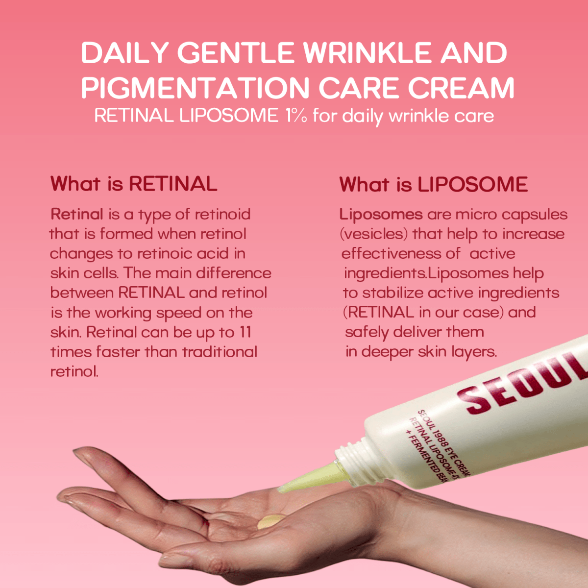 K - Secret SEOUL 1988 Cream : Retinal Liposome 1% + Fermented RiceK - SecretMENA GLAM