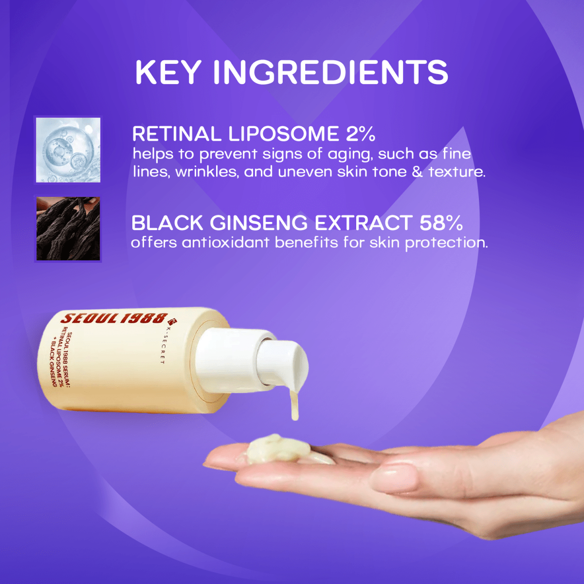 K - Secret Seoul 1988 Serum Retinal Liposome 2% + black ginsengK - SecretMENA GLAM