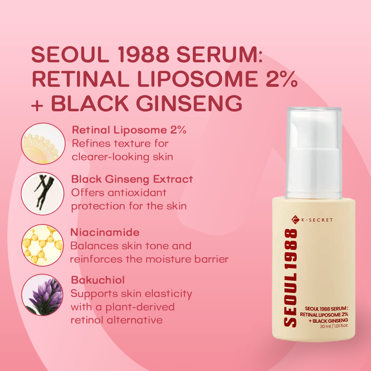 K - Secret Seoul 1988 Serum Retinal Liposome 2% + black ginsengK - SecretMENA GLAM
