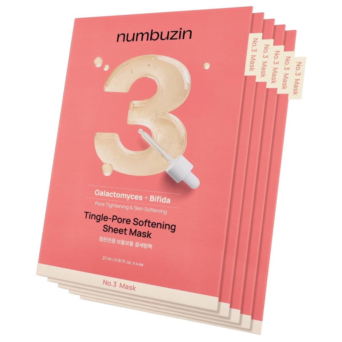 Numbuzin No 3 Tingle pore softening sheet mask (Galactomyces+Bifida)NumbuzinMENA GLAM