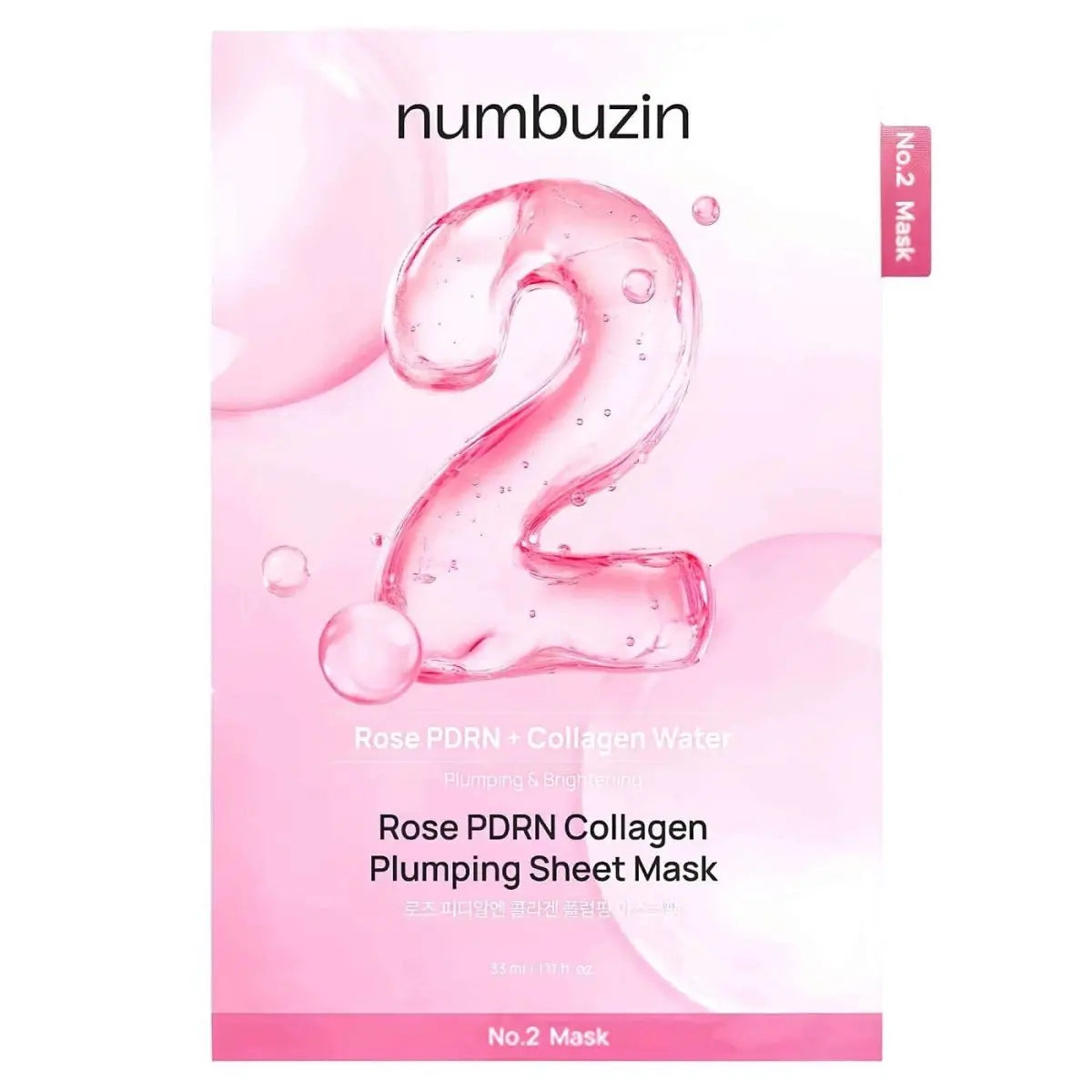 Numbuzin Rose PDRN Collagen Plumping Sheet Mask